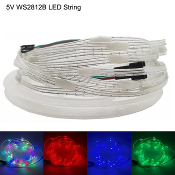 WS2812B LED Dize Parti Noel ışıkları Dekorasyon BT müzik kontrol cihazı Odası Doğum Günü Dekor LED su geçirmez açık alan aydınlatması IP67 DC5V