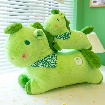 Kanepe Yastık Tavşan Saç Yeşil At Yumuşak peluş oyuncak Dolması Bebek Yeşil Kod Geçit Uyku Arkadaşı Ev Dekorasyon Hediye