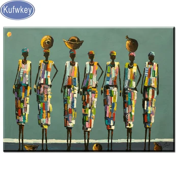 Yeni 2022 Elmas Boyama afrikalı kadın Duvar Sanatı Soyut portre elmas nakış Çapraz Dikiş Tam Kare / Yuvarlak matkap
