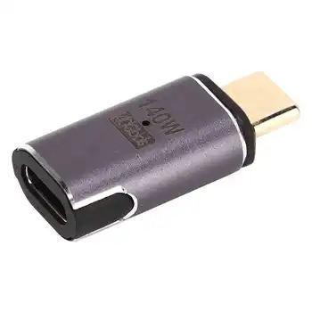 C Tipi Manyetik Adaptör USB C Tipi Adaptör Alaşımlı Malzeme Muhafazası Ev için 140W 40Gbps