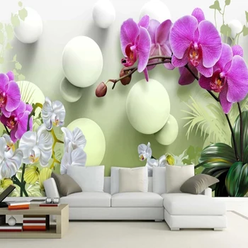 Özelleştirilmiş 3D Fotoğraf Duvar Kağıdı Topu Çiçek Modern TV Arka Plan Dekor İç Yatak Odası Oturma Odası Kanepe duvar kağıdı