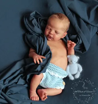 Yeniden doğmuş bebek Kitleri Boş Boyasız Vinil Yumuşak Silikon Yeniden Doğmuş Bebek Kalıpları Kapalı Gözler Kiti İle Bez Vücut Parçaları 16 İnç