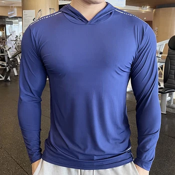 Koşu Uzun kollu T Gömlek Erkekler Spor Yeni Sonbahar kış Slim Fit spor tişört elastik spor erkek spor atleti eğitim