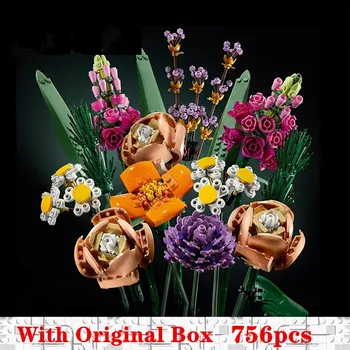 Orijinal Kutusu 10280 Romantik Gül buket çiçekler Yapı Taşları Uyumlu sevgililer Günü Çiçek Hediye Kız Arkadaşı İçin Oyuncaklar Aşk