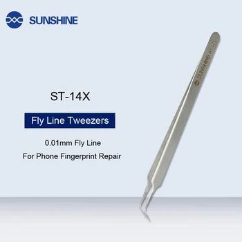 ST-14X 0.01 mm Sinek Hattı Özel Cımbız Profesyonel Telefon Parmak İzi Tamir Sinek Hattı Hassas Cımbız Paslanmaz Çelik