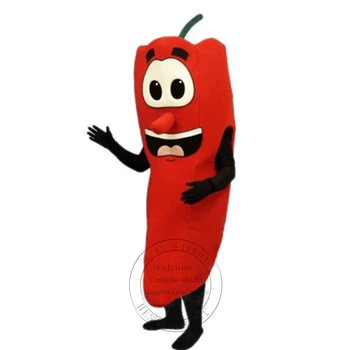 Yeni Yetişkin Sevimli Kırmızı Biber Maskot Kostüm Özel fantezi kostüm Reklam Giyim Karnaval kostüm