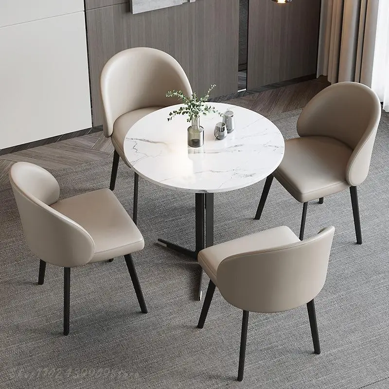 Sırt Desteği düğün yemek sandalyeleri Oturma Odası Modern Restoran Beyaz Deri İtalyan Şezlong İskandinav Sillas Ev Mobilyaları