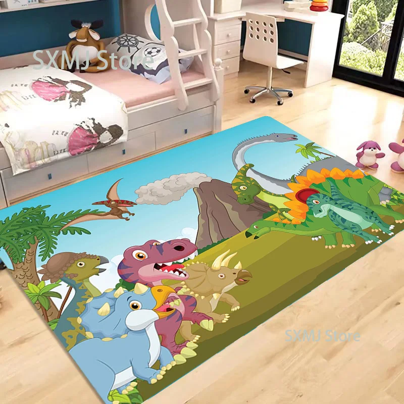 Sevimli Karikatür Dinozor Halı Alan Kilim Zemin Adım Mat Paspas Banyo Paspas Yatak Odası Oturma Odası için Oyun Odası Çocuk Bebek çocuk Odası