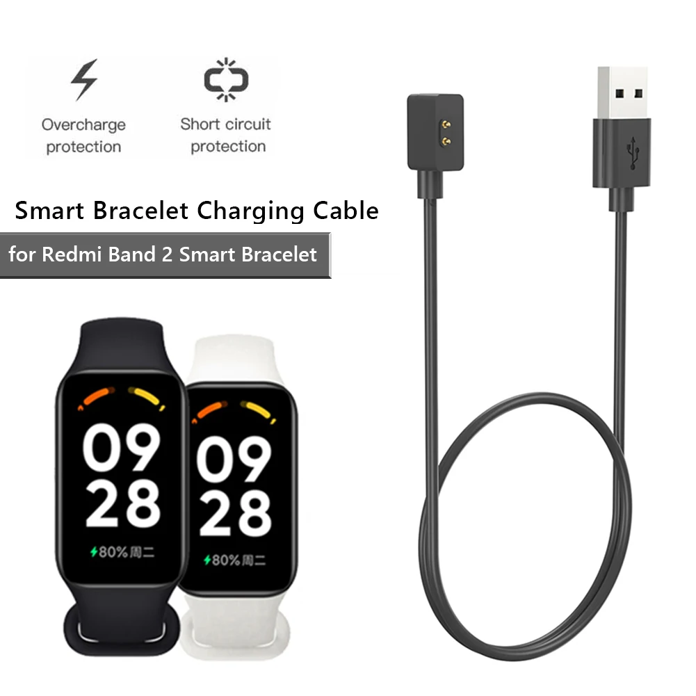 60/100cm şarj kablosu Yedek USB şarj adaptörü akıllı saat Aksesuarları Şarj Kablosu Redmi Band 2 akıllı bilezik