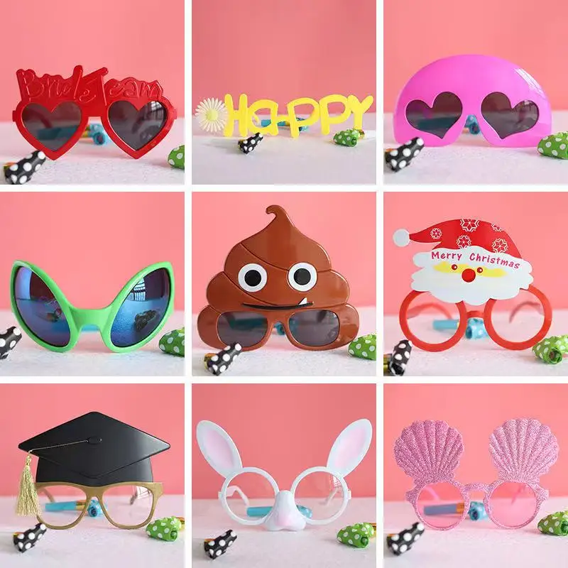Komik Doğum Günü Partisi Pastası Fotoğraf Sahne Gözlük Yenilik Moda Kostüm Güneş Gözlüğü Çocuklar Yetişkinler Hediyeler Parti Malzemeleri Süslemeleri
