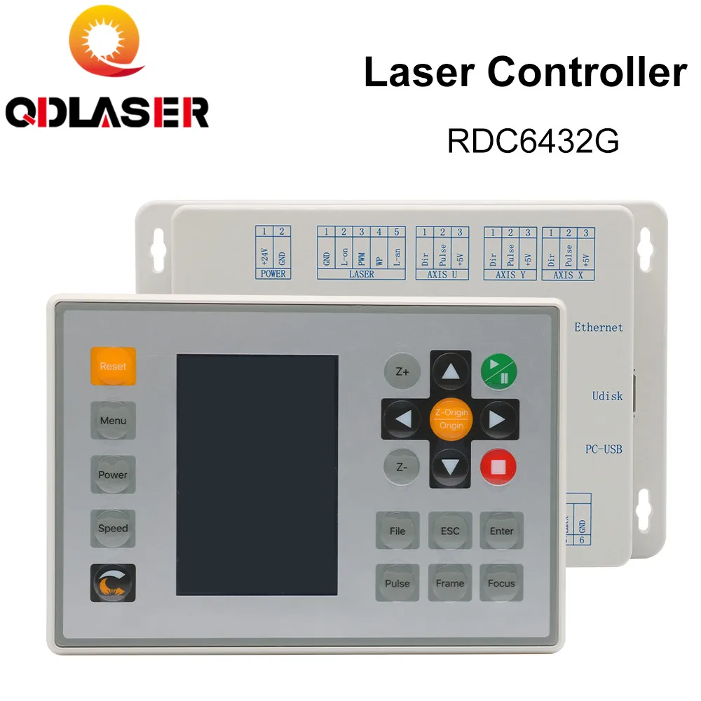 QDLASER Ruida RDC6432G CO2 Lazer Kontrol Sistemi için Lazer Oyma Kesme Makinesi Yerine AWC708S Ruida 6442S Ruida Leetro