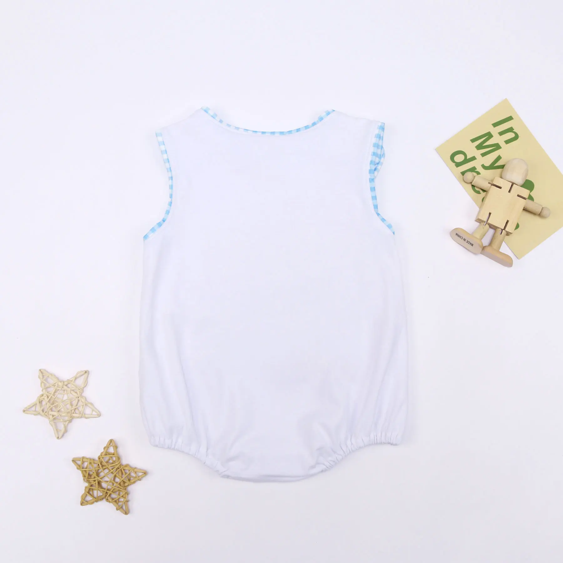 Yeni Doğan 0-3T Tulum Erkek Bebek Giysileri Ördek Nakış Kabarcık Bebek Bebes Romper Çocuklar Kısa çocuk Bodysuit Yaz Kıyafeti