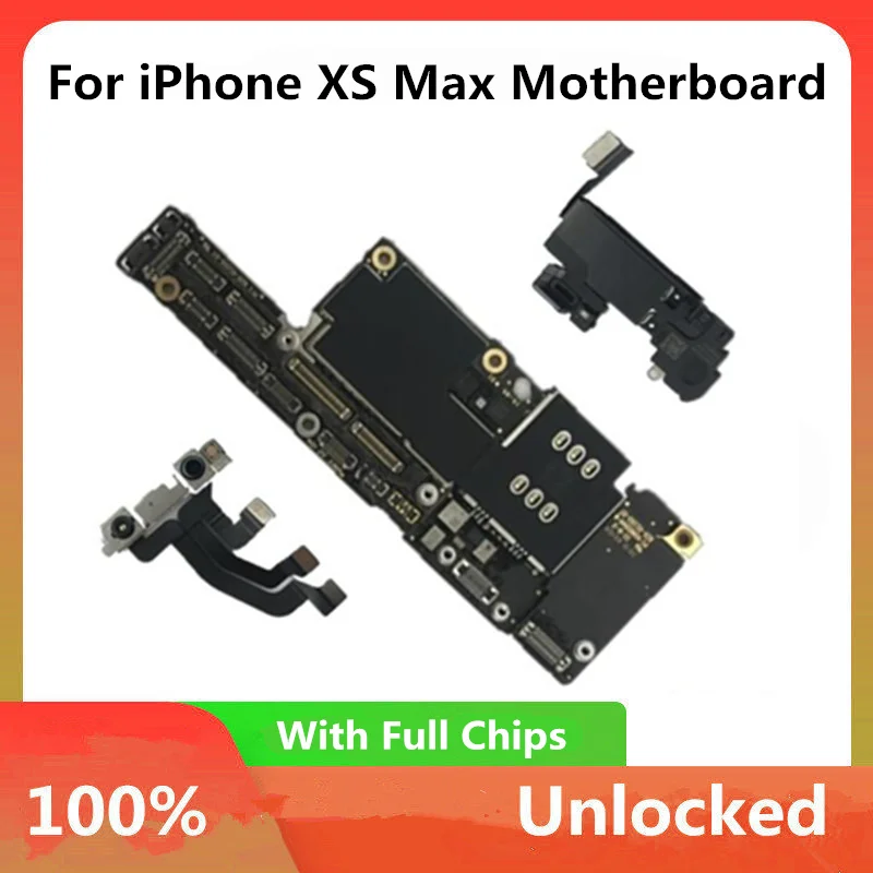 Iphone XS için Max Anakart Pil Seti Hiçbir Mesaj not 64GB 128GB 256GB Destek Güncelleme Orijinal Unlocked Ana Mantık kurulu