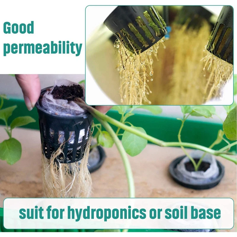 ABSF 300 Paket 1.77 İnç Net Bardak Oluklu Örgü Geniş Dudak filtre teçhizatı Net Pot Kova Sepeti Hidroponik Aquaponics Orkide