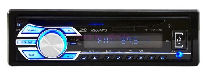 DHL veya Fedex tarafından 30cs Araç Ses In-Dash FM Aux Alıcısı USB DVD MP3 Radyo 12 V Destek SD MP3 Çalar AUX Çalar ucuz 1563U
