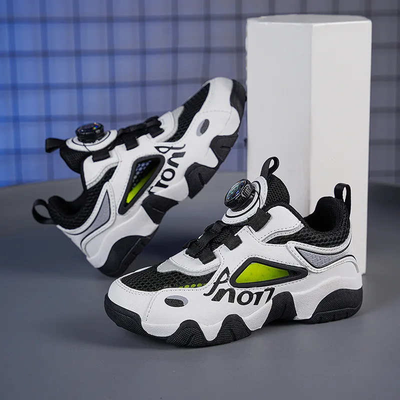 Erkek Ayakkabıları 2023 Yeni Hollow Out çocuk spor ayakkabı Yaz Örgü Nefes Erkek Yumuşak Taban Kaymaz Çerçeve Ayakkabı