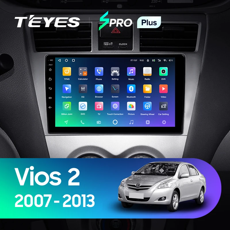 TEYES SPRO Artı Toyota Vios İçin 2 2007 - 2013 Araba Radyo Multimedya Video Oynatıcı Navigasyon GPS Android 10 Hiçbir 2din 2 din dvd