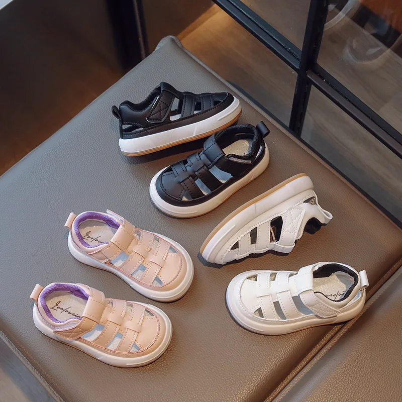 Çocuk İçi Boş Nefes spor salonu ayakkabısı 2023 Yaz Bebek Erkek ve Kız Spor Sandalet