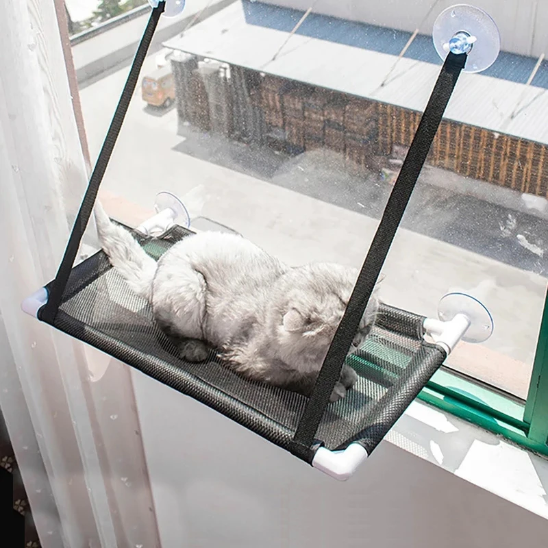Kedi Hamak Pencere Yatak Pet Yaz Hamak Yatak Ev Yatak Oturma Odası Vantuz Duvar Asılı Pet Örgü Nefes Hamak Yatak