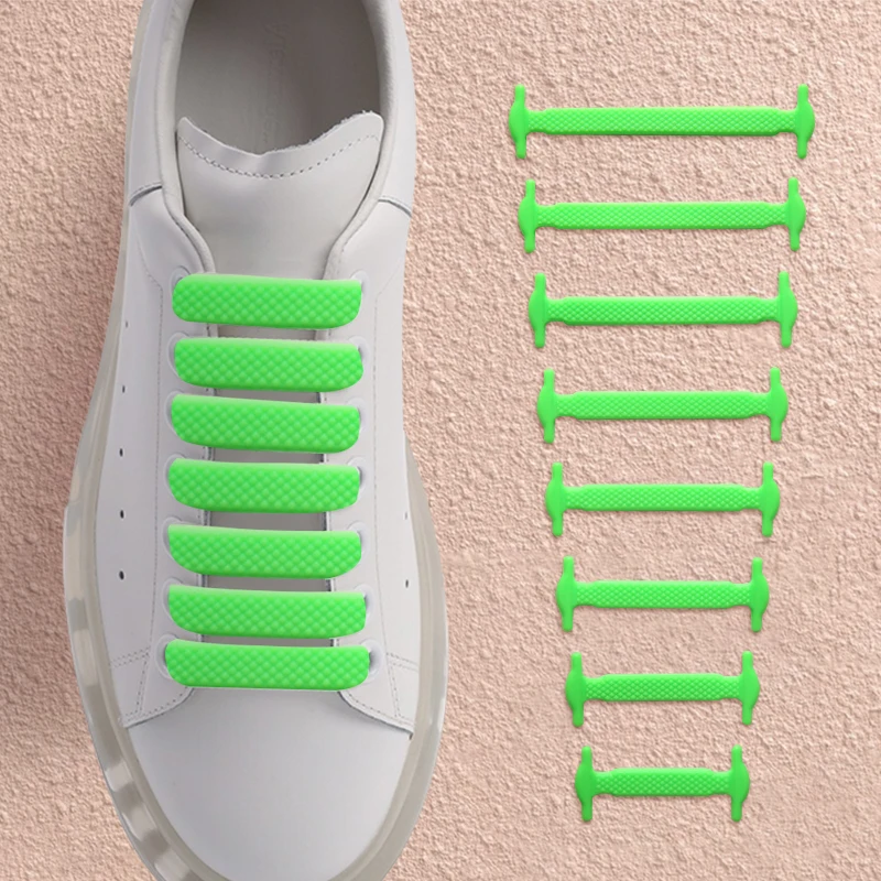 Silikon Elastik Ayakabı Özel Hiçbir Kravat Ayakkabı Bağı Bağlama Çocuklar Yetişkin Sneakers Hızlı Ayakkabı Dantel Yaratıcı Tembel Kauçuk Lace16pcs / lot