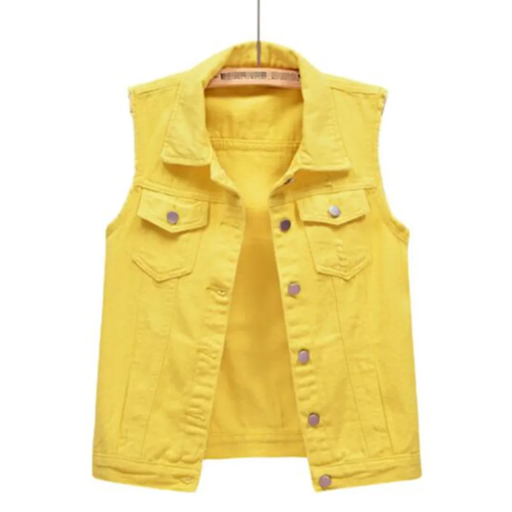 2023 Bayan Kolsuz Yelek Ceket İlkbahar Yaz Vintage kot yelek Kot Kadın Yelek Ceket Bayan Büyük Boy Cep Giyim