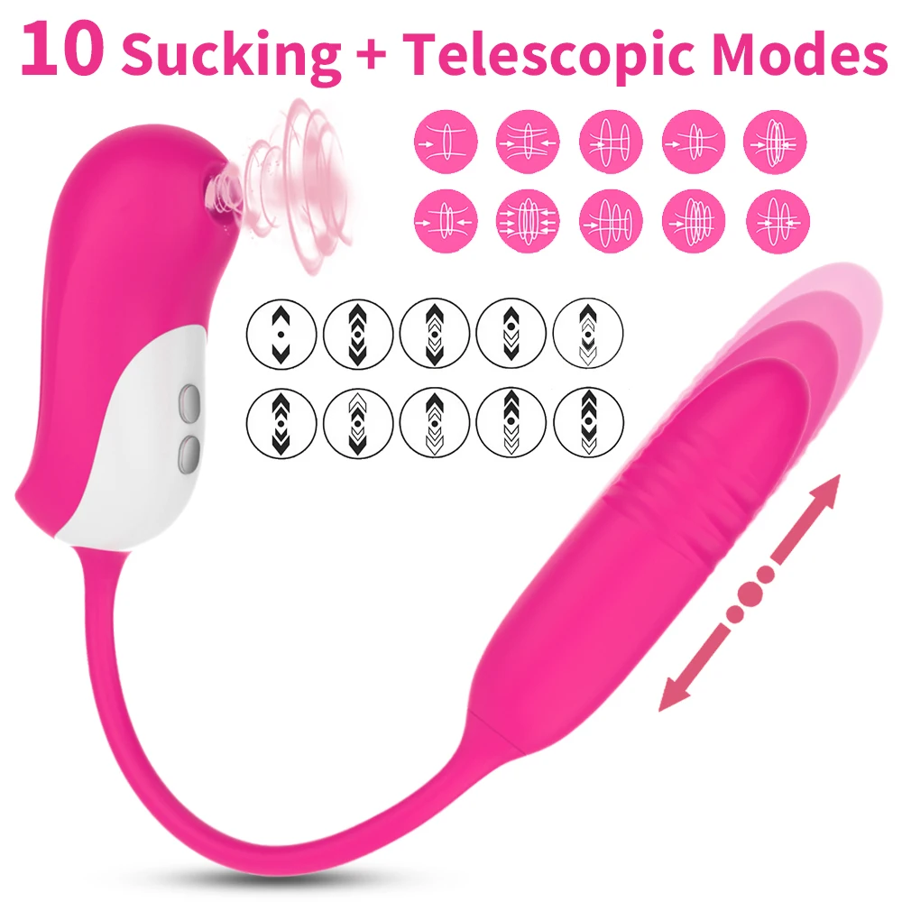 2in1 Sokmak Emme Vibratörler Kadınlar için Seks Oyuncak Anal Çift Kafa Vibratör Oral Yalama Alay Kadın Teleskopik Mastürbasyon