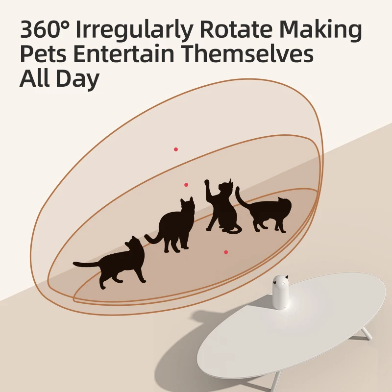 ROJECO Akıllı Kedi Oyuncak İnteraktif Otomatik Pet LED Lazer Kedi Oyuncak Aksesuarları Elektrikli Alay Lazer Kapalı Kedi Oyuncak Köpek İçin