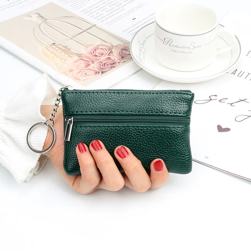 Bozuk para cüzdanı Erkekler Küçük Çanta Cüzdan Değişim Çantalar Fermuarlı Para Çantaları kart tutucu Kılıf Çocuk Mini Cüzdan Deri Anahtarlık