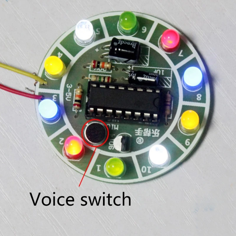 LED VU metre Yanıp Sönen ses ses kontrolü 5 Renk 10 LED ışıkları ev DIY aracı Yeşil / Mavi / Beyaz / Kırmızı / Sarı