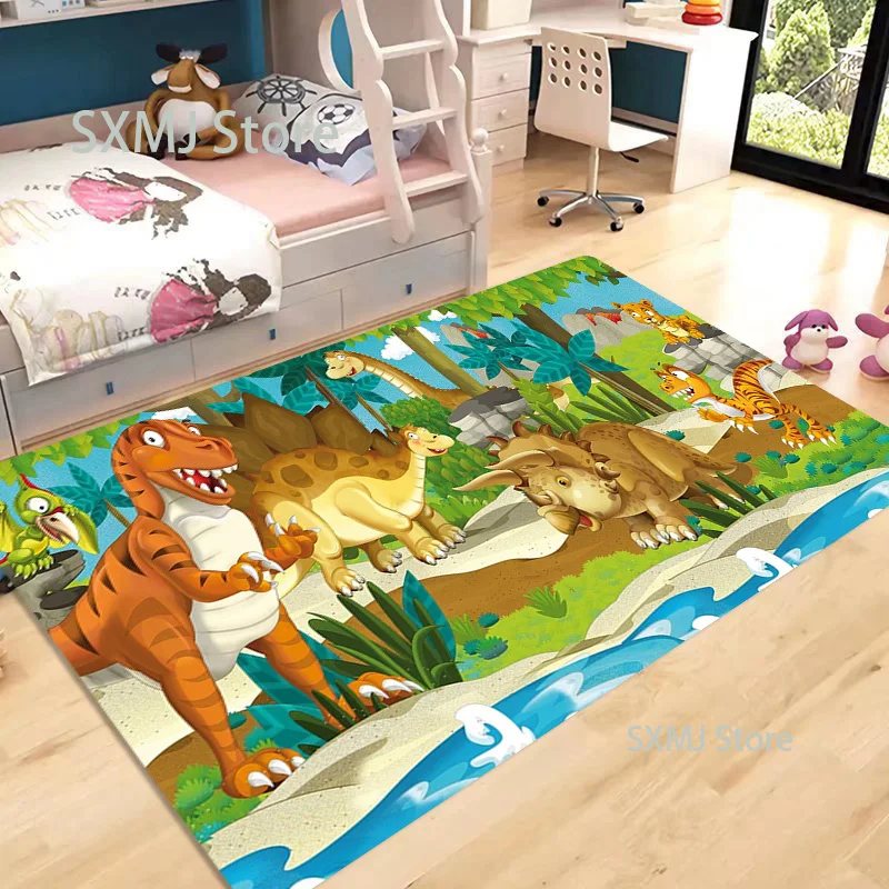 Sevimli Karikatür Dinozor Halı Alan Kilim Zemin Adım Mat Paspas Banyo Paspas Yatak Odası Oturma Odası için Oyun Odası Çocuk Bebek çocuk Odası