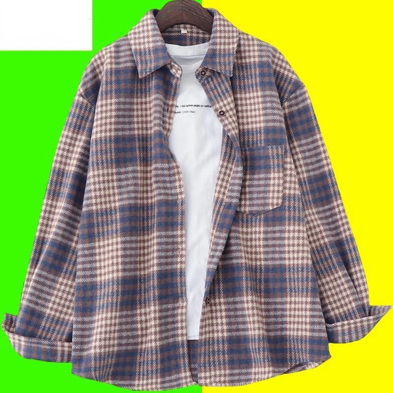 Temel Ceketler Kadın Bahar Ekose Tüm Maç Eğlence Gençler Turn Down Yaka Zarif İhale Sıcak Satış S-3XL Şık Vintage Klasik
