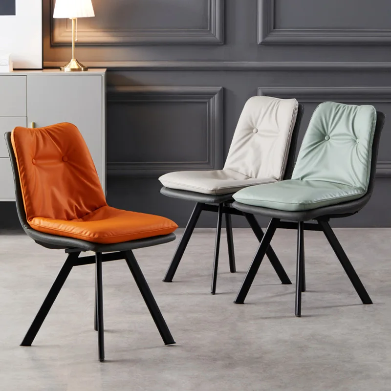 Italyan Demir Arka Kol Sandalye Yumuşak Ped Sandalye Eğlence kahve sandalyesi Basit Ev Yemek Sandalyesi Yaratıcı Eğlence Tuvalet Masası Sandalye