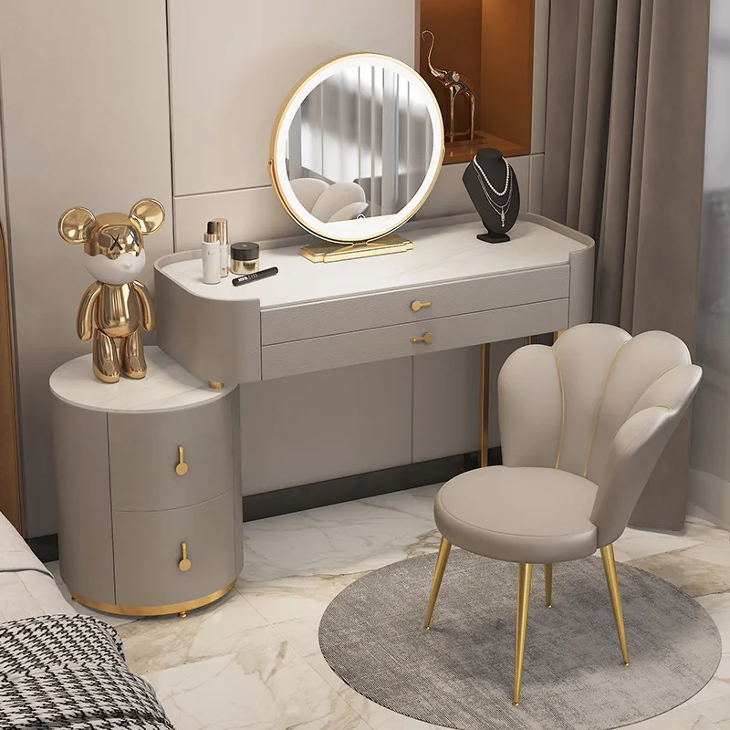 Lüks Minimalist Tuvalet Masası Tüm katı ahşap Kayrak Çok Fonksiyonlu depolama dolabı Göğüs Çekmeceli Tek yatak odası mobilyası