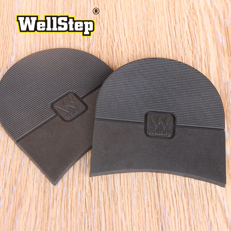 WELLSTEP 1 Çift Ayakkabı Topuk Tamir Pedi Ayakkabı Bakımı Kaymaz Anti Patinaj Yedek Yastık Gürültü Azaltma Sessiz Lastik Pedi