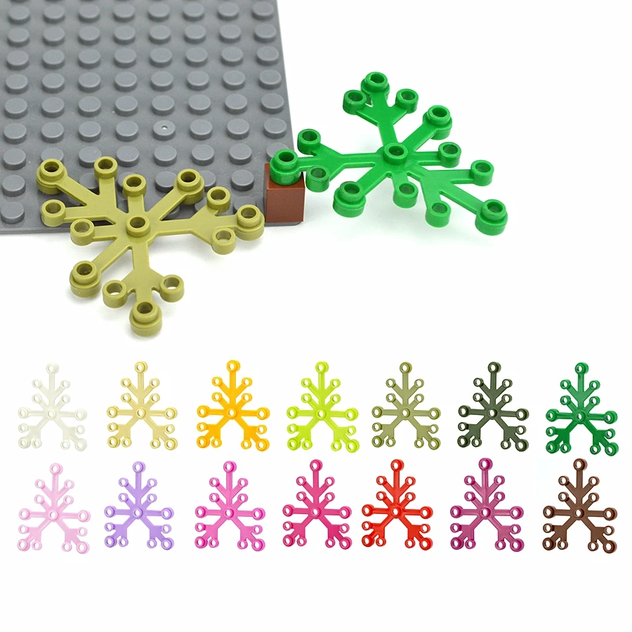 DIY Tuğla Toplar Parçacıklar 2417 2423 Bitki Ağacı Yaprakları 4x3 Mini Yapı Taşları Bitki Yaprak bahçe parçaları Oyuncak çocuklar İçin