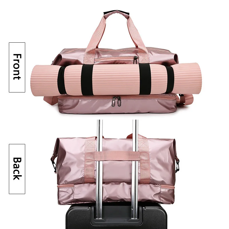 Büyük Spor Çanta Kadın Açık Spor Eğitimi Yoga spor çanta Seyahat Bagaj omuz çantaları Ayakkabı Depolama Cebi İle XA75B