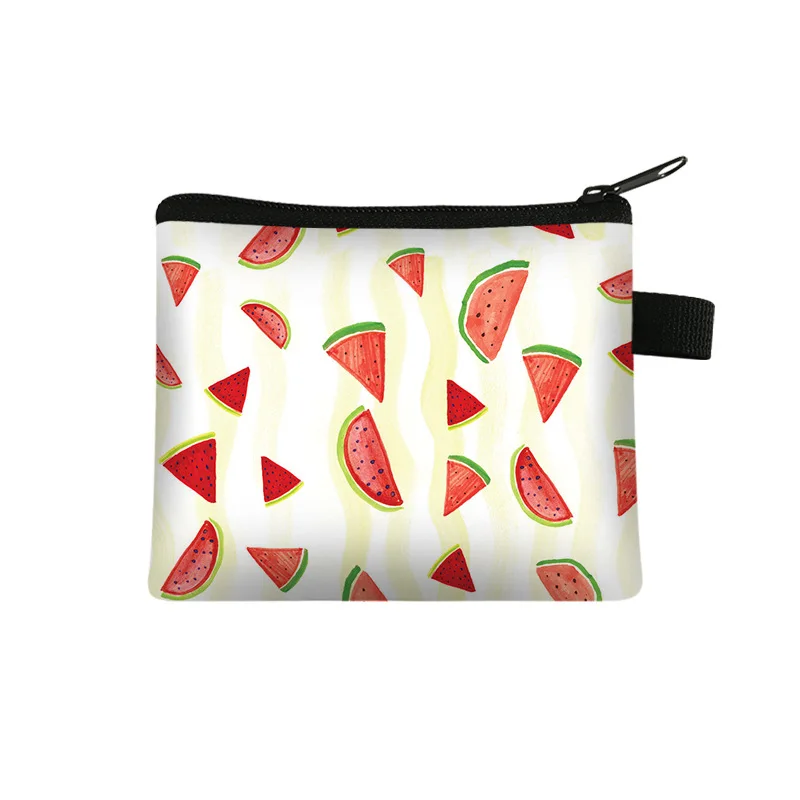 Maske Çantası Meyve Karpuz Cüzdan Taşınabilir kart çantası Sikke Anahtar saklama çantası Polyester El Çantası bozuk para cüzdanı Mini Çanta Kesesi Sevimli Çanta