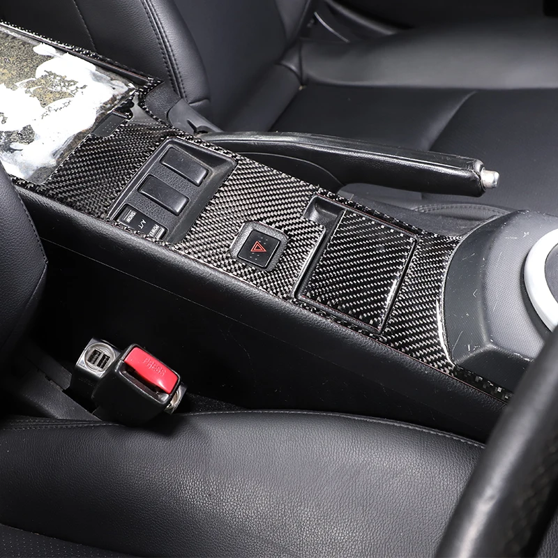 Nissan için 350Z 2003-2006 Yumuşak Karbon Fiber Merkezi Kontrol Vites Paneli Dash Klima Çıkış Araba Aksesuarları Sticker