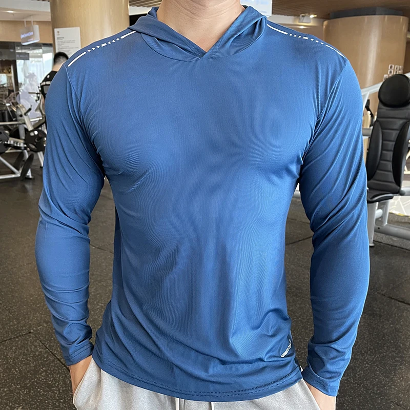 Koşu Uzun kollu T Gömlek Erkekler Spor Yeni Sonbahar kış Slim Fit spor tişört elastik spor erkek spor atleti eğitim