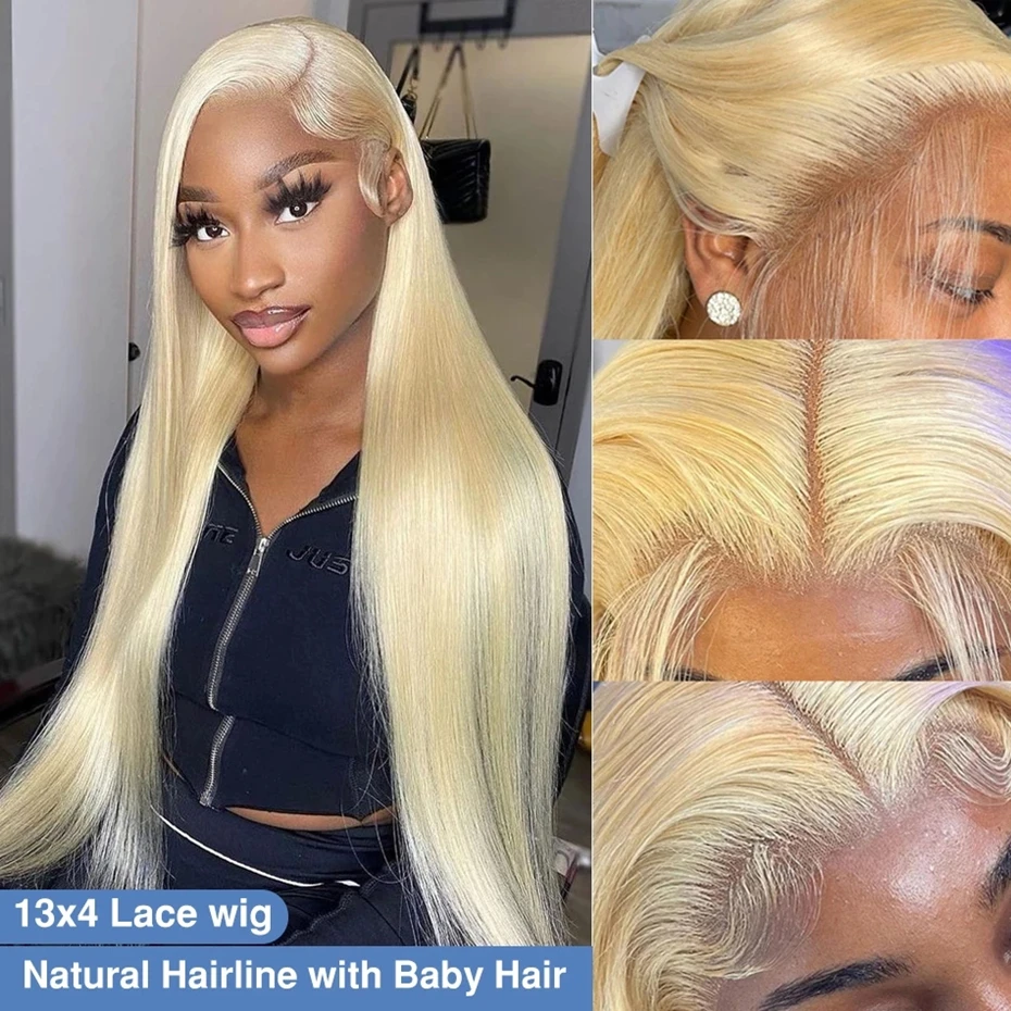 HD Şeffaf 13x4 Düz 613 Bal Sarışın Dantel Ön insan saçı peruk Brezilyalı Remy 13x6 Renk sırma ön peruk Kadınlar İçin