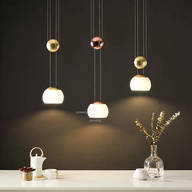 Modern dekor LED aydınlatma aydınlatma armatürleri yaratıcı tasarım cam kolye ışıkları yemek odası kolye asılı lamba mutfak armatürleri