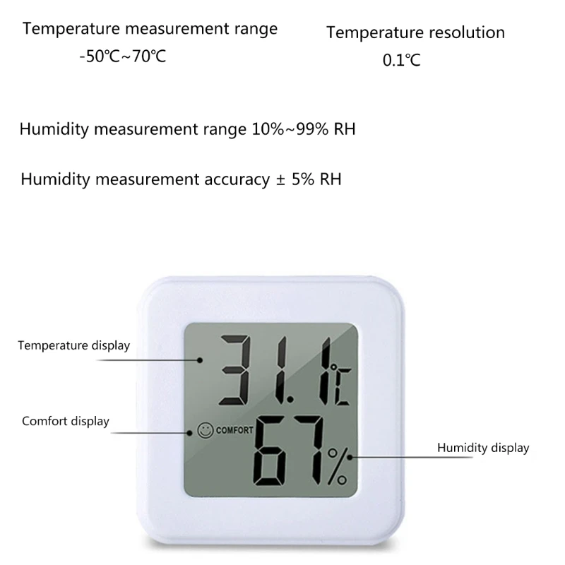Dijital Higrometre Kapalı Termometre Nem Ölçer oda termometresi Doğru Sıcaklık nem monitörü Ev için