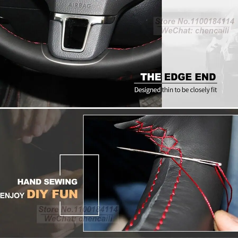 Honda Civic için 10 X CR - V CRV Netlik DIY Süet Araba direksiyon kılıfı Wrap W4 İç Aksesuarları