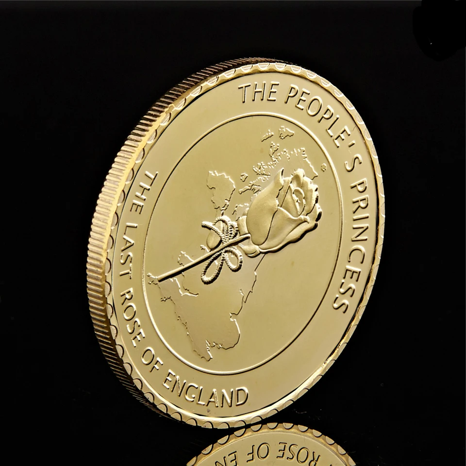Ingiliz Kraliçesi Hatıra Mücadelesi Rozeti İNGİLTERE Prenses Diana Altın / gümüş paralar hatıra parası Dünya Ünlü El Sanatları Değer Hediyeler
