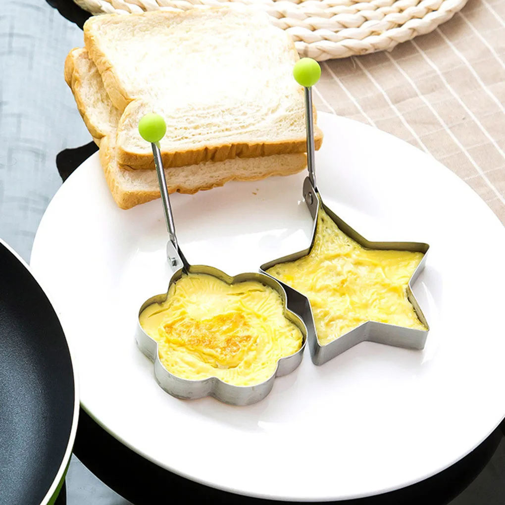 Paslanmaz Çelik Gözleme Kalıp Omlet Kalıp Kızarmış Yumurta Halka Hızlı Prototipleme Bento Şekillendirici Mutfak Gadget Çiçek 8 2 8 2cm