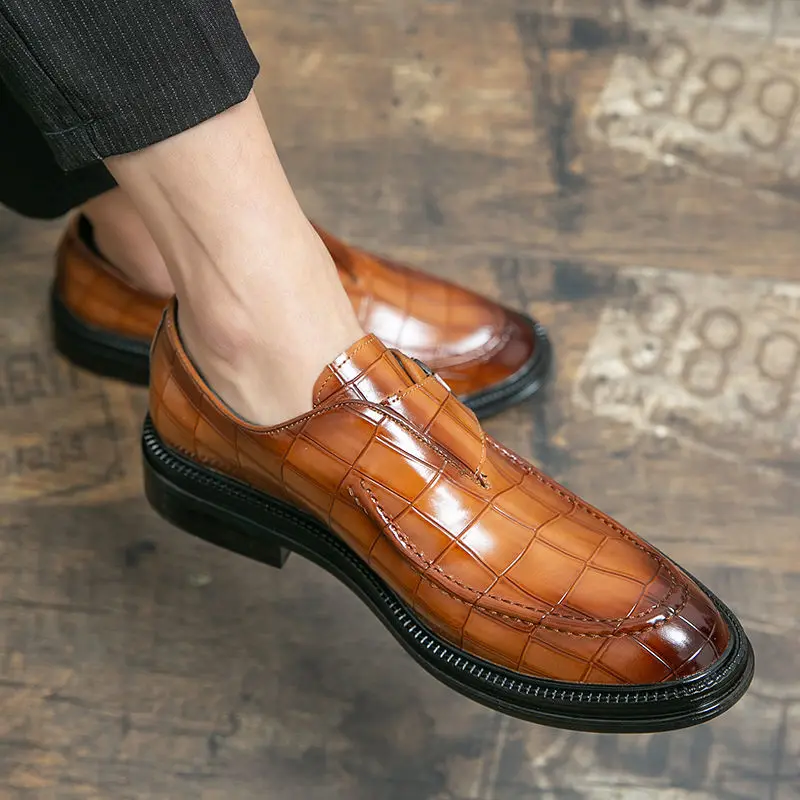 Klasik Erkekler Lüks İtalya El Yapımı Ayakkabı üzerinde Kayma Erkek Elbise Ayakkabı Erkekler Düğün Moda Elbise Loafer'lar Ofis Tasarımcı Ayakkabı A101
