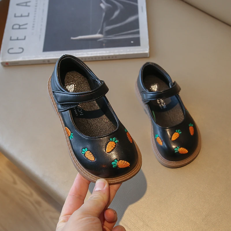 Bebek Kız deri ayakkabı İlkbahar Sonbahar Moda Çocuk rahat ayakkabılar Rahat Yumuşak tabanlı Öğrenci okul ayakkabısı Boyutu 21-35