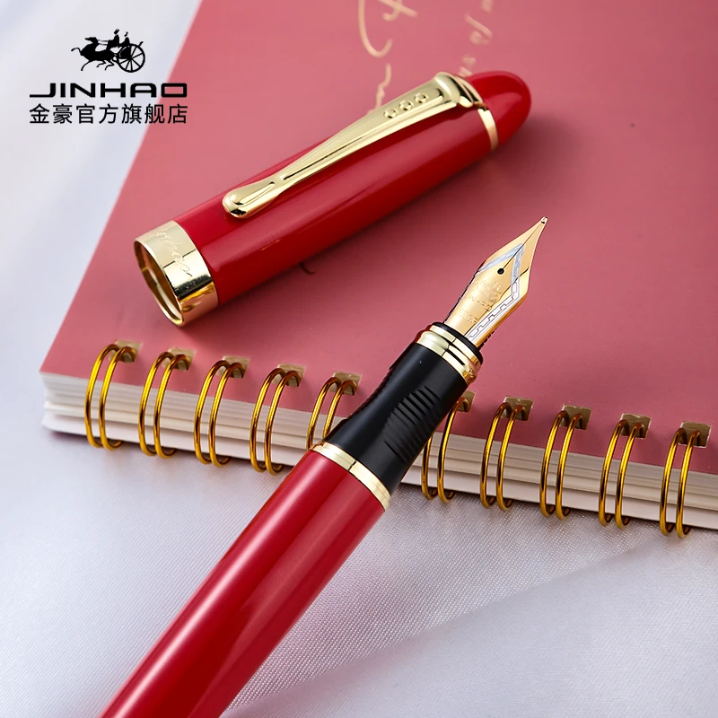 JİNHAO X450 Lüks 0.5 veya 1.0 MM Uç Metal Yazma Kaligrafi dolma kalem Kırtasiye Ofis Okul Malzemeleri Marka Mürekkep Kalemler Yeni