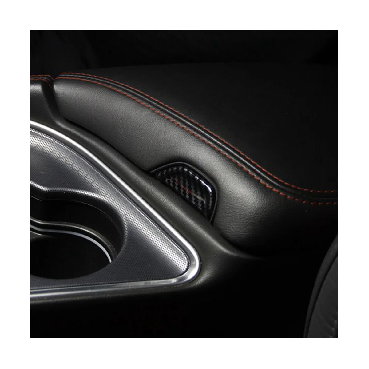 Dodge Challenger 2015-2020 için Araba Karbon Fiber Araba Kol Dayama Kutusu Anahtarı ayar kapağı Araba Styling