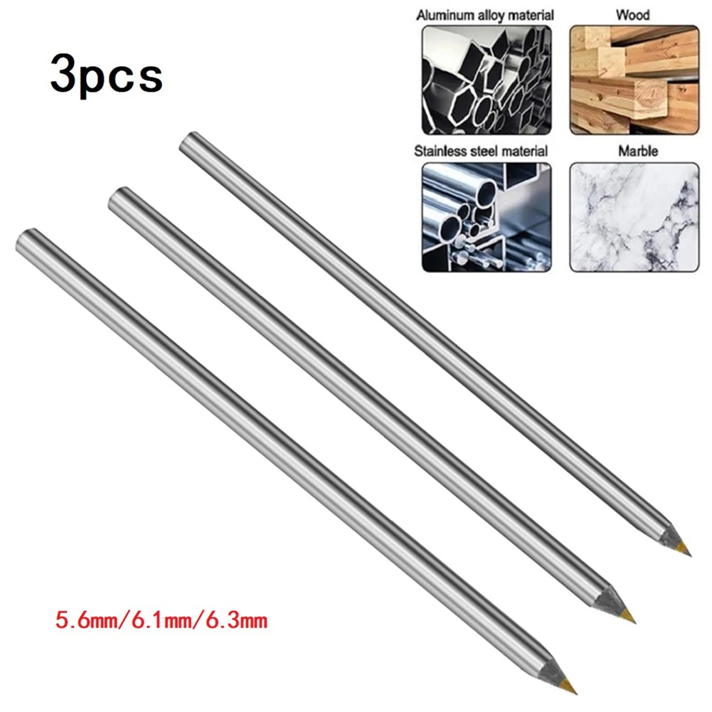 3 adet Alaşım Scribe Kalem Karbür Scriber Kalem Metal Ahşap Cam Karo Kesme İşaretleyici Kalem Metal İşleme Ağaç İşleme El Aletleri